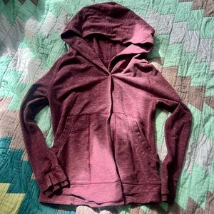 Lululemon Heathered Burgundy Hooded Jacket Wrap Size Small